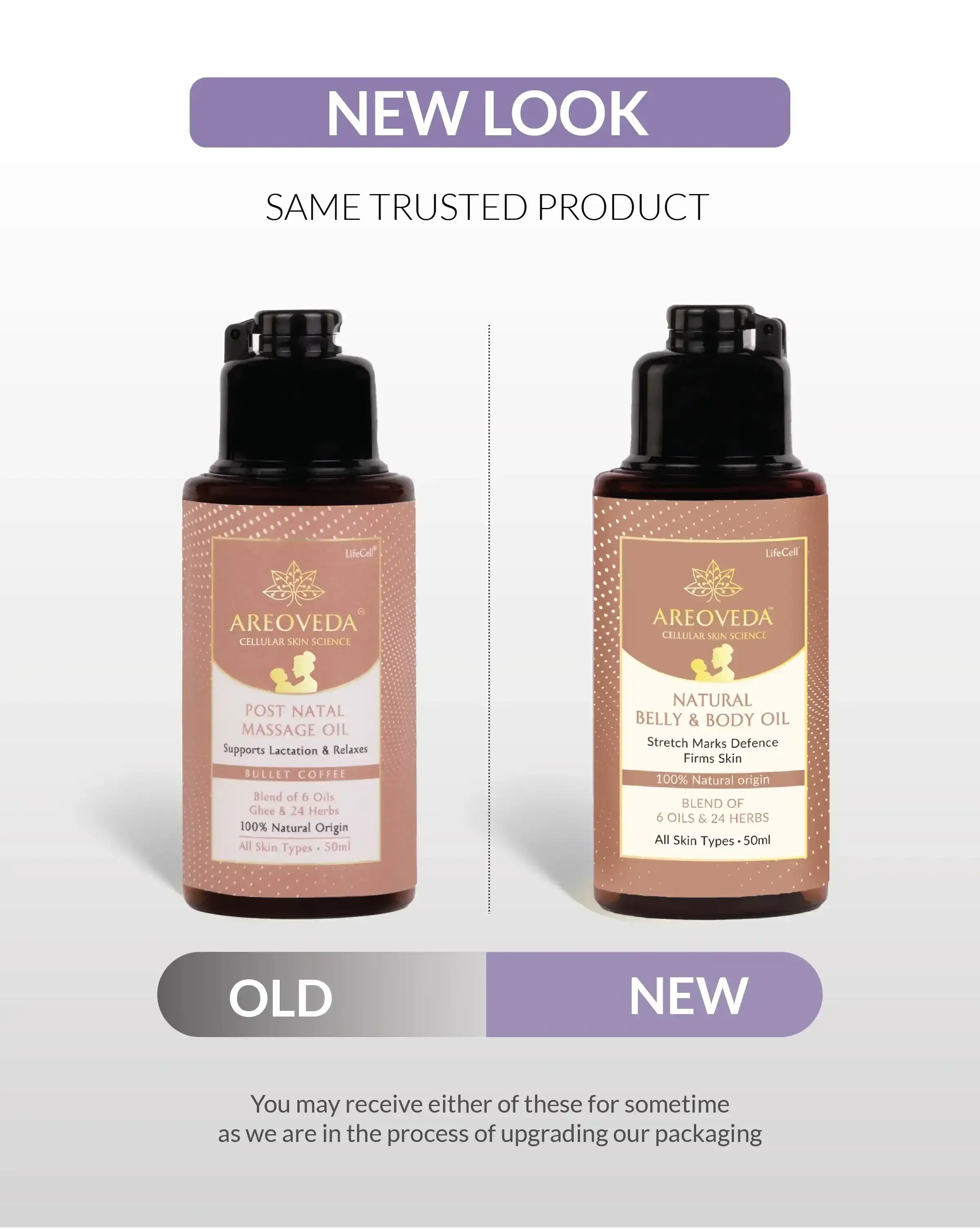 New look of our Belly & Body Oil 